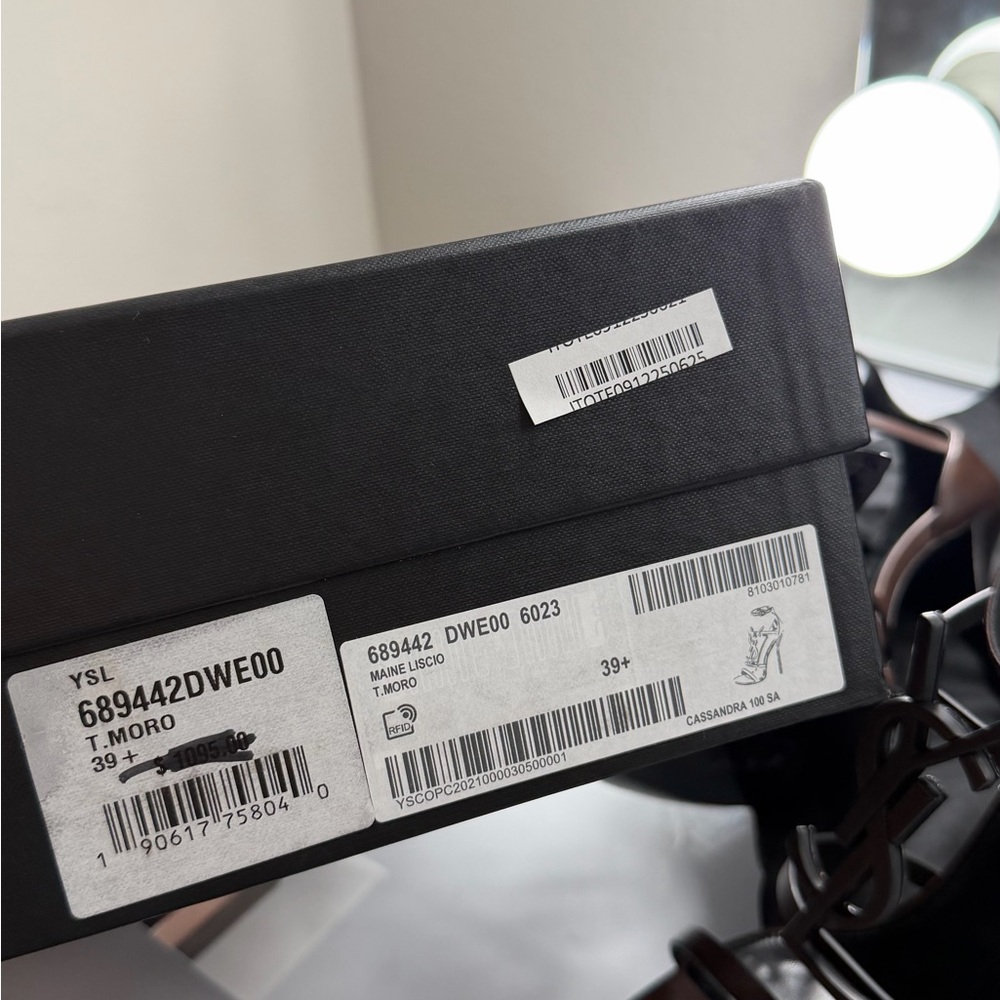 Yves Saint Laurent Dark Brown Strappy Heels - Picture 4 of 13